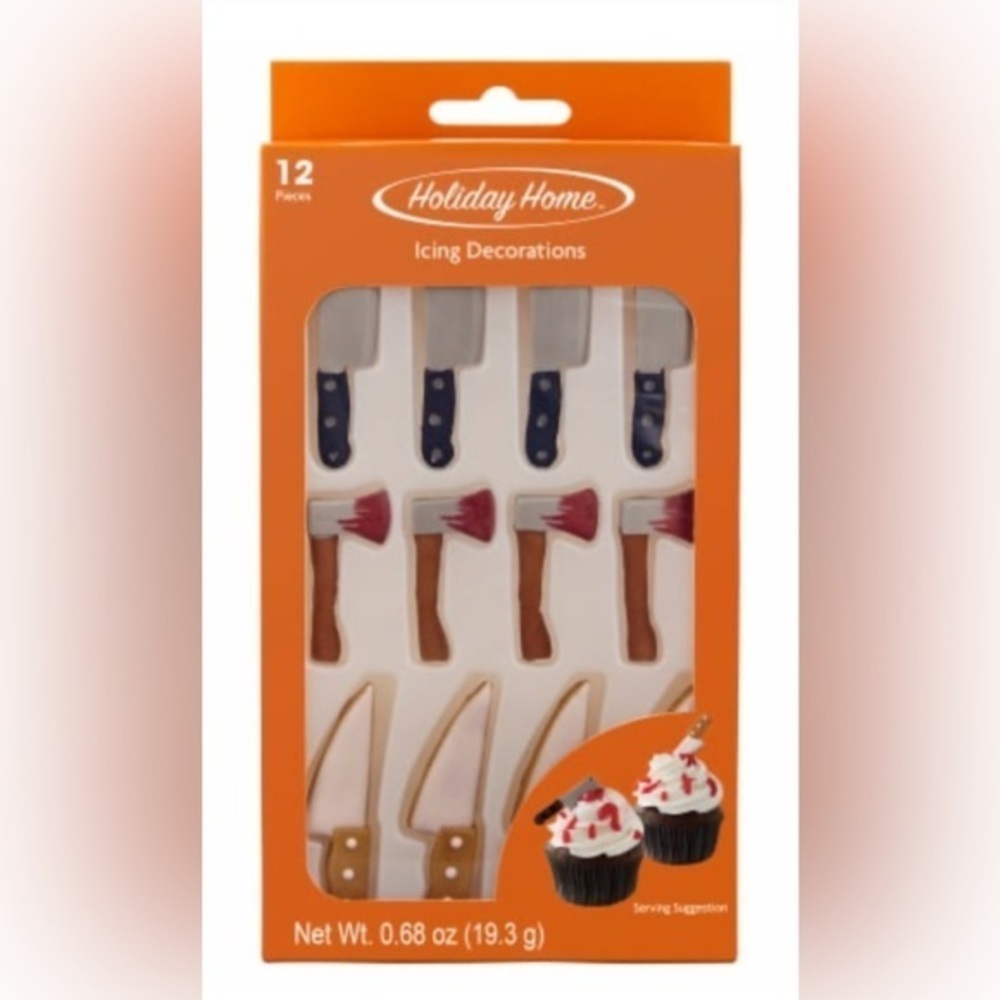 Holiday Home Gory Halloween Cupcake Icing Decorations – 12 Pack
